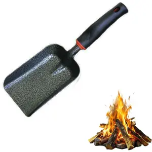 12.6" Heat Resistant Carbon Steel Fireplace Ash Shovel for Fire Pit & Garden