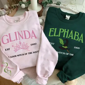The Good and Wicked Couple Shirt, Best Friend Matching Sweatshirt, Bestie Glinda and Elphaba Matching Sweater, Girly Witch Aesthetic Hoodie, Musical Theatre Crewneck