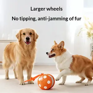 TailPet Interactive Dog Ball, Random Path Electric Automatic Moving and Rolling Dog Toy with Rope for Small Medium Large Dogs, Motion-Activated Dog Stimulation Toy for Boredom Relief