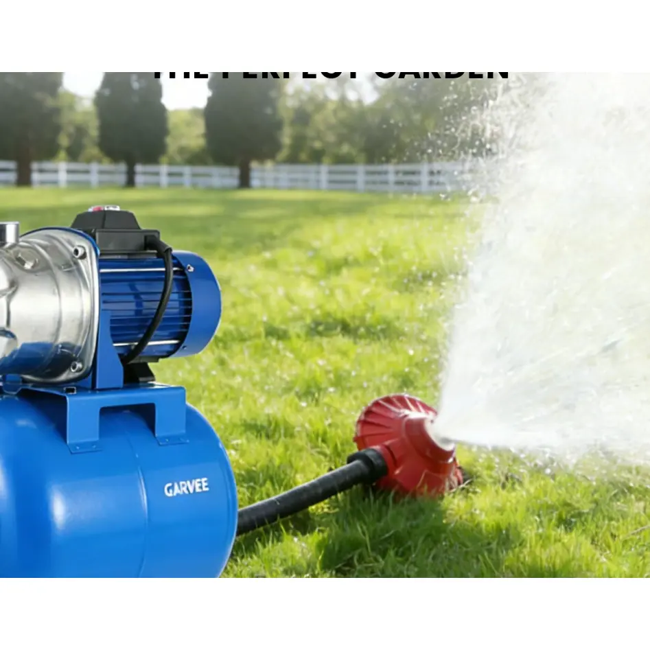 1.6 HP Shallow Well Jet Pump with Pressure Tank, NSF Certified, Stainless Steel, Automatic Water Booster Jet Pump with Two Adapters for Home, Garden, Lawn