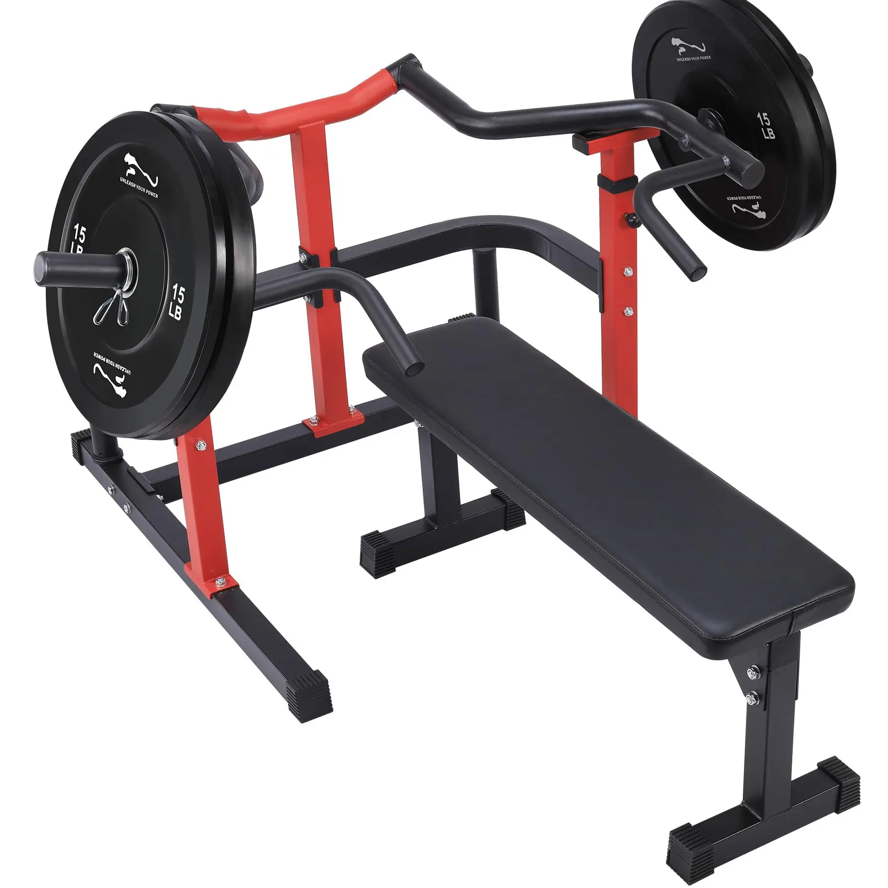 Heavy Duty Chest Press Machine for Home Gym – Adjustable Flat Bench, Independent Converging Arms, Smooth Bearings, Versatile Chest Workout Equipment – Black, At Home Gym Equipment, Home Workout Gear