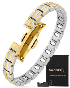 MagnetRX EllipseMAX Magnetic Bracelet for Women (Silver & Gold)