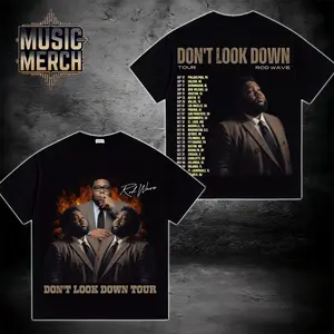 Rod Wave Don't Look Down Tour 2026 Shirt #26, Rod Wave Tour Dates T-Shirt, Double Sided Concert Graphic Tee, Rap Music Merch, Unisex Cotton Shirt, Gift for Fans