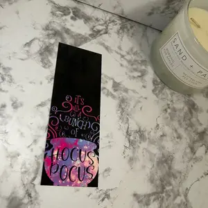 Hocus Pocus Bookmark - Vibrant Purple and Black Colors for Easy Document Organization