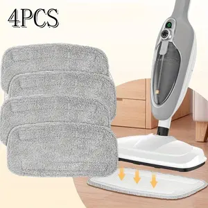 4Pack Steam Mop Cloth Fits Steam Mop NE033 Washable, Reusable, Highly Absorbent Microfiber Steam Mop Pads Steam Mop Replacement Pads - Home Improvement Cotton Cleaning