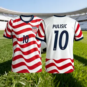 2026 New USA Home White Away Black No.10 Pulisic Short Sleeves Soccer Jerseys