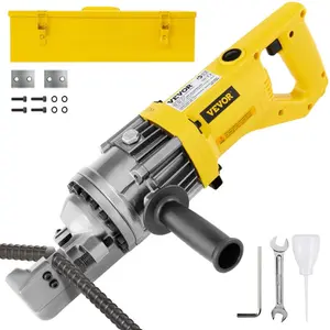 VEVOR Electric Rebar Cutter, 900W Portable Electric Hydraulic Rebar Cutter, Cutting up to 5/8 Inch #5 4-16mm Rebar within 3 Seconds, 110V, with Easy to Carry Stainless Box