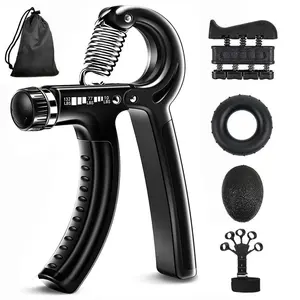 Hand Grip Strengthener Kit （5 Pack）Forearm Grip Adjustable Resistance Hand Gripper, gripper ,forearm veins,Finger Exerciser, Finger Stretcher,Grip Ring Stress Relief Grip Ball For Athletes,Portable Home Gym Hand Strength Training Tool