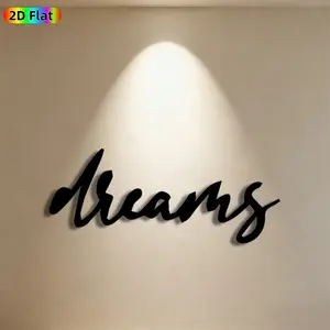 1pc Dreams Metal Wall Art,Dreams Statue Mural, Ideal Gift for New Year, Christmas, Dreamy Home Decor Enthusiasts, Powder-Coated Metal Wall Decor Wall Sculptures, Perfect for Bedroom Wall & Garden Fence, Inspiring Indoor-Outdoor Decor