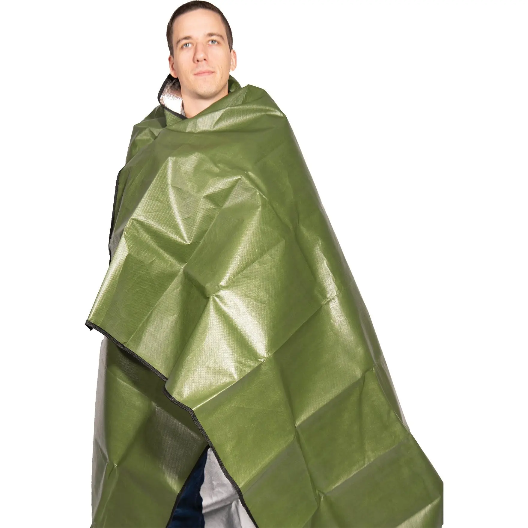 Heavy Duty Survival Blanket - Olive Drab, Camping & Hiking Survival Equipment, Waterproof, Emergency Survival