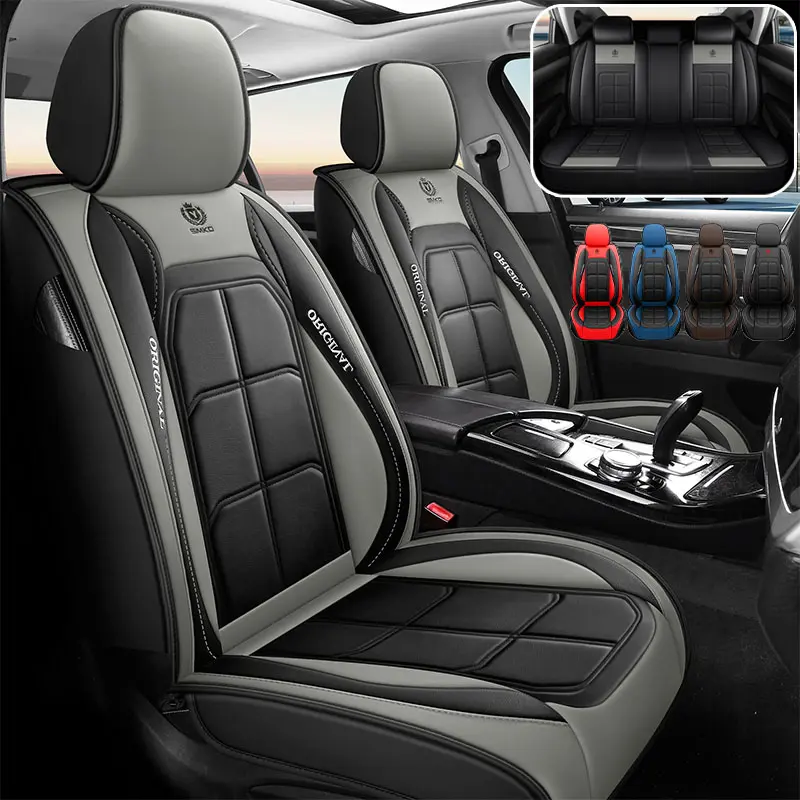 Waterproof Leather Car Seat Covers - Universal Fit for SUVs & Sedans - Durable & Comfortable