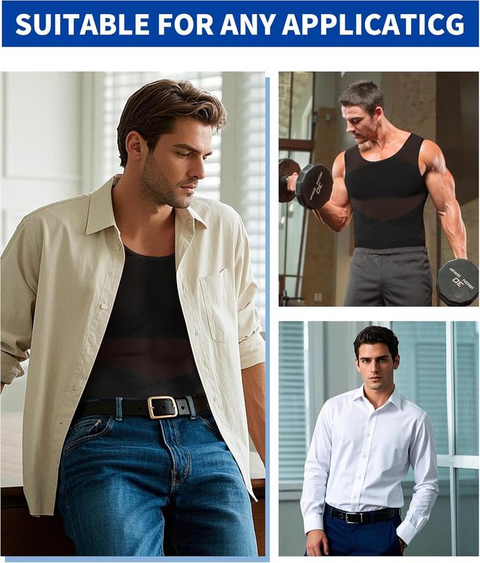 Men's Compression Shirt Body Shaper Vest Tight Tummy Underwear Tank Top Smoothing Chest Shapewear Breathable Workout Gym Tank Sports Clothing Men's Compression Shirt Body Shaper Vest Tight Tummy Underwear Tank Top Smoothing Chest Shapewear Breathable Workout Gym Tank Sports Clothing