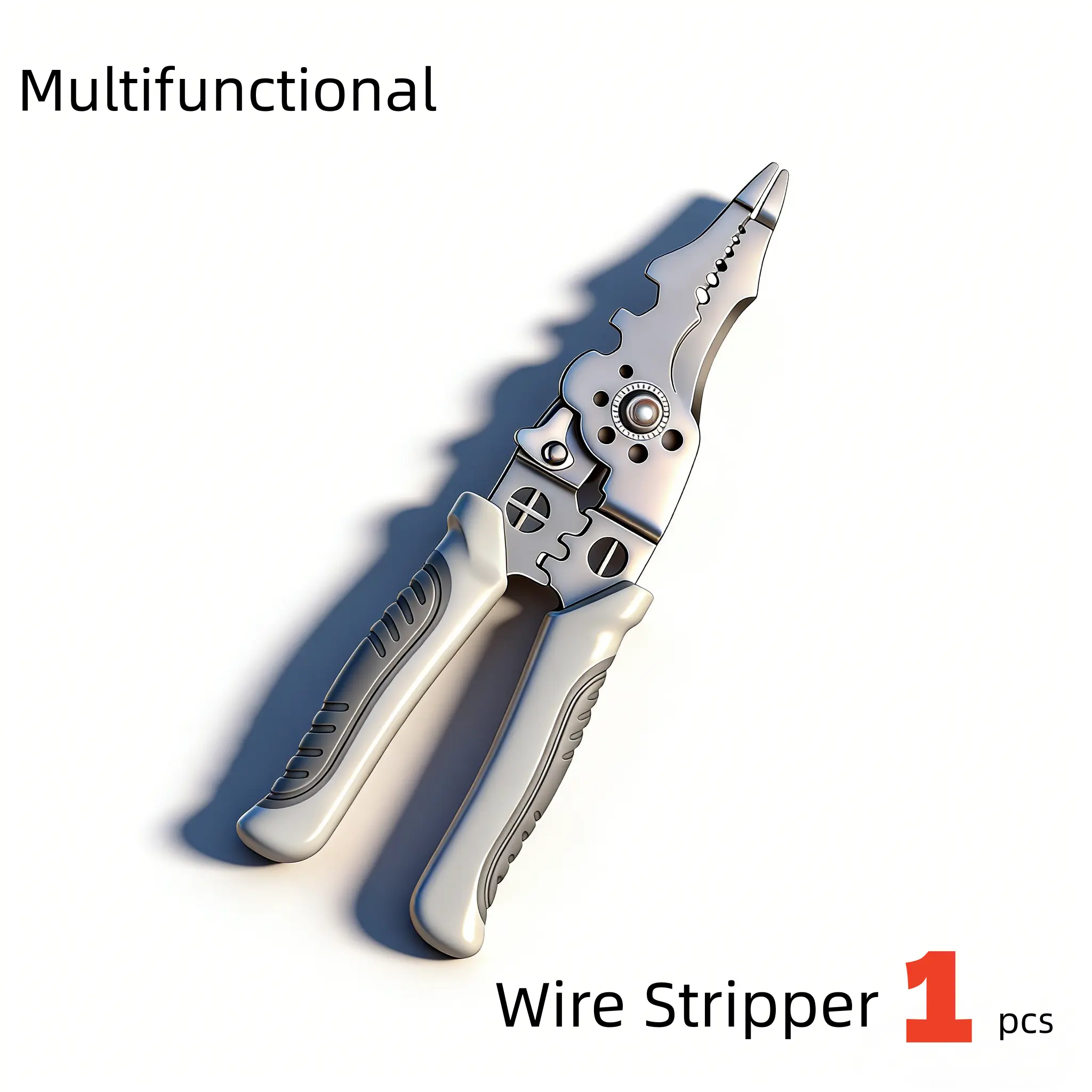Multifunctional Wire Stripper Crimper & High Carbon Steel Cable Cutting Pliers, Full Hand Grip Design EDC Knife Tool, Professional Electrical Tool for Wire Stripping & Cutting, Ideal for Home Decoration, Construction & Wallpaper Projects