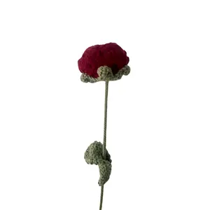 Red Knitted Rose
