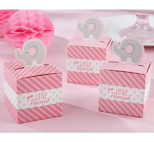 Kate Aspen 28224NA Little Peanut Elephant Favor Box - Set of 24
