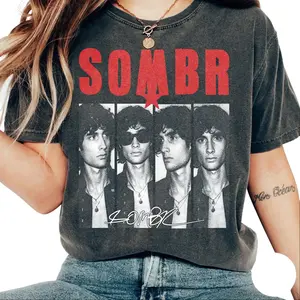 Sombr Comfort Colors T-Shirt, Indie Pop Graphic Tee, Vintage Music Collage Shirt, Aesthetic Fan Tee