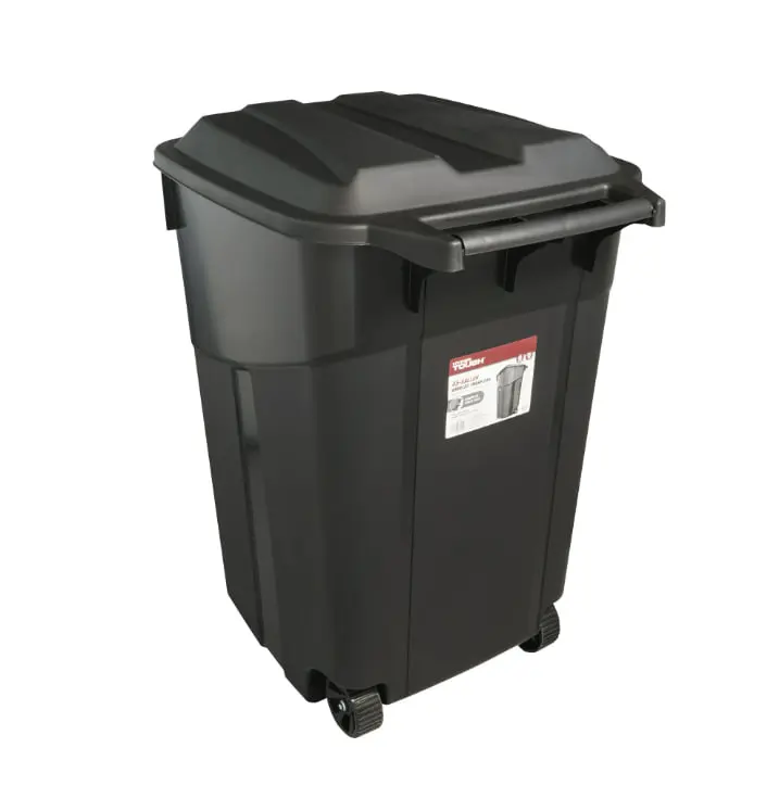 45 Gal Wheeled Trash Can – Heavy Duty with Lid ️