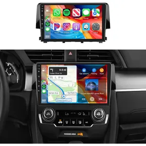 2G+64G for Honda Civic 2016-2020 Radio,【Android 15 Build-in DSP EQ】 Car Stereo with 5.0Bluetooth,Wireless Carplay Android Auto,9inch IPS Touch Screen,IP69k Backup Camera,26UIs,GPS Chip,FM/RDS