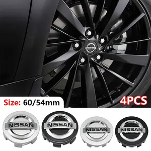 4pcs 54/60mm Nissan 3D Wheel HUB Center Caps with Brand Logo, Stylish Accessories for Car Modification and Protection, Durable and Scratch-Resistant Car Exterior Parts