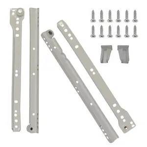 Euro 24 Inch Drawer Slides, 2 Pack, for Cabinets, 75lbs Capacity, Cold Rolled Steel