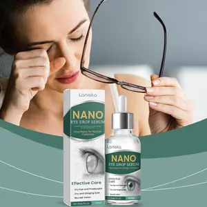 Laniska Nano Eye Drop Serum Gentle Moisturizing Eye Serum for Women Men Daily Hydrating Care Essence Formula Effective Non-Irritating Formula
