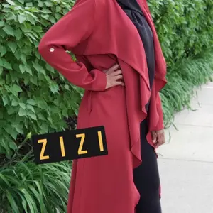 MAXI Lightweight Cardigan with Draped Ruffles for Women - Womenswear