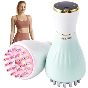 FEEJOY Handheld Full Body Massager with Heat & Vibration - 4 Modes 12 Levels Adjustable Intensity, Muscle Relief Relaxing Tool for Neck Back Shoulder Self-Care