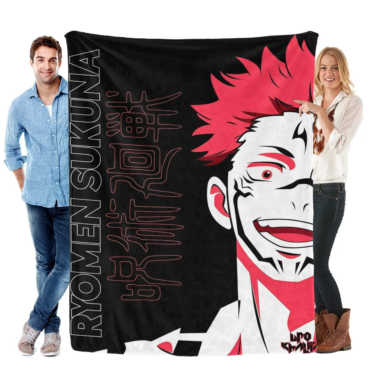 Ryomen Sukuna Anime Blanket Soft Flannel Throw Blanket for Bedroom Couch Bed Cozy Warm Manga Inspired Fleece Blanket for Teens Boys Girls Anime Fans Home Decor Gift Collector