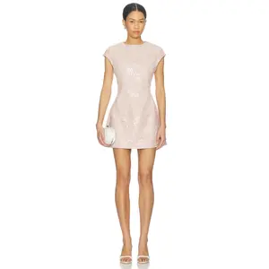 Line & Dot Rosamina Mini Dress in Blush
