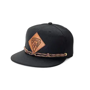 Black Lockport Snapback Hat