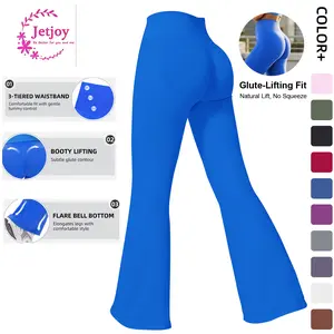 29'' Scrunch Butt Lifting Flare Leggings for Women, Seamless High Waist Tummy Control Workout Yoga Pants, Mini Flared Impact Leggings for Women Seamless Hidden Scrunch Butt Lift Workout Legging Flare Bootcut Yoga Pants