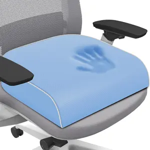 Seat Cushion for  , Office Chair Cushion, Memory  Large Chair Cushion with Non-Slip Cover for Soft Support at Office Chair,  Seat, Airplane Light Blue/2X-Large