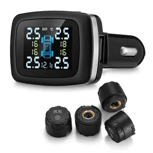 Wireless Tire Pressure Monitoring System Joysync C100 Alarm Powered HD LCD Color Display Real-Time Tire Pressure TPMS Monitoring
