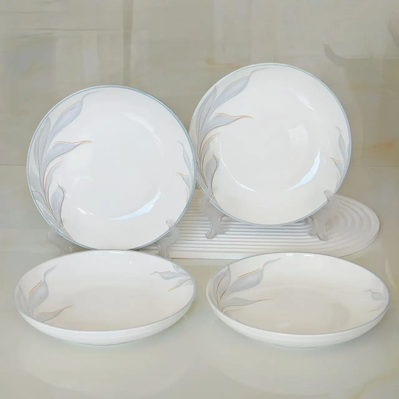 Microwave Safe Ceramic Plates, Durable Household Dinner Plates, Serving Plates, Multipurpose Kitchen Tableware for Daily Home Dining Use, Ceramic Dish Set, Dinnerware, Food Tableware