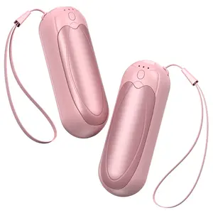 Hand Warmers Rechargeable 2 Pack, 2025 Upgraded Electric Portable Hand Warmers 7000mAh Electric Portable Pocket Heater with 3 Levels Warmth, Gift for Women Men