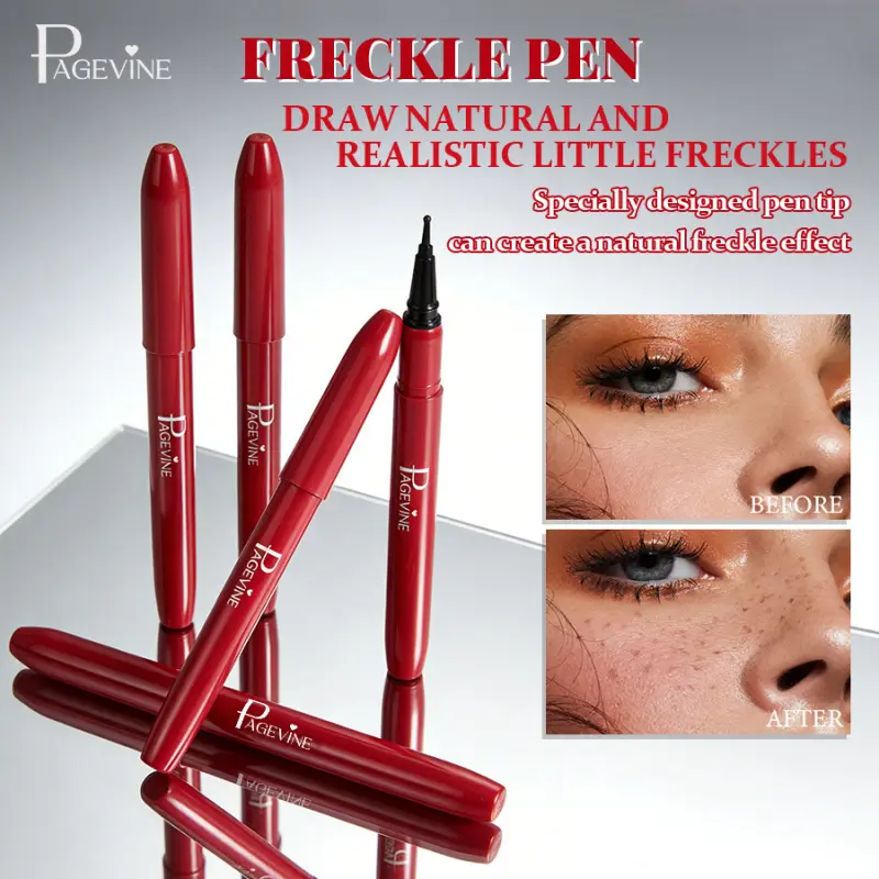 1PC PAGEVINE Natural Freckle Pen, Waterproof Long-Lasting Quick-Dry, Smudge-Proof, for Sun-Kissed & Natural Freckle Makeup, Freckle Tattoo Pen, Freckle Stamp Pen, Face Beauty Tool, Cosmetic