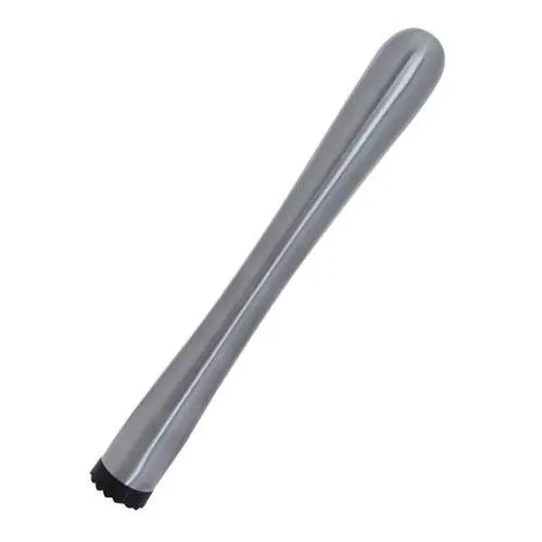 BarConic® Stainless Steel Bartender Muddler Utensils - 8 In Slim Design, Black Tenderizer Head, for Elegant Home Bar Use