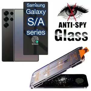 Privacy Screen Protector for Samsung Galaxy S26 S25 S24 S23 Ultra 5g, 9h Hardness Anti-Scratch Anti-Spy Fingerprint Tempered Glass Film Accessories