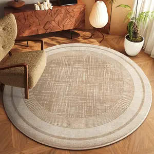 Nordic Style Geometric Rug, Soft and Washable, Non-Slip Decorative Mat for Bedroom, Study, Bathroom, Dining Room, Multiple Sizes Available, Round Rug
