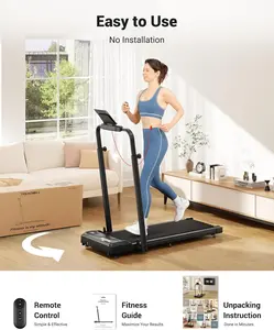 Walking Pad, 2 in 1 Foldable Treadmills for Home, 2.5HP Under Desk with Handle Bar, 16" Widened Running Belt, with Remote Control
