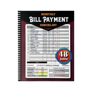 48-Month Bill Payment Checklist Planner, Monthly Budget Organizer, Expense Tracker Notebook, Financial Management Tool, Essential Planning Aid