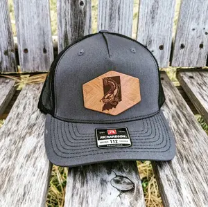 Indiana Catfish Fishing Hat, Snapback Trucker Style with Curved Bill