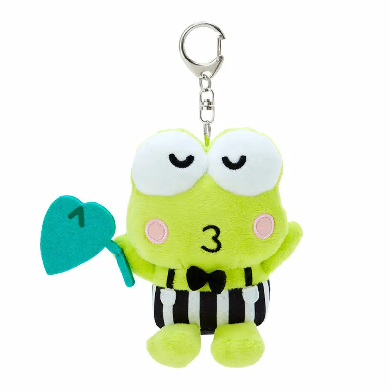 Keroppi Plush Mascot Keychain (Happy Song and Dance Series) Keroppi Plush Mascot Keychain (Happy Song and Dance Series)