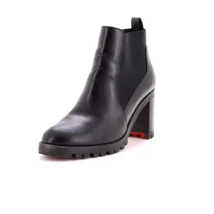 Pre-owned Christian Louboutin Women's Marchacroche Chelsea Boots Leather 70 by Rebag