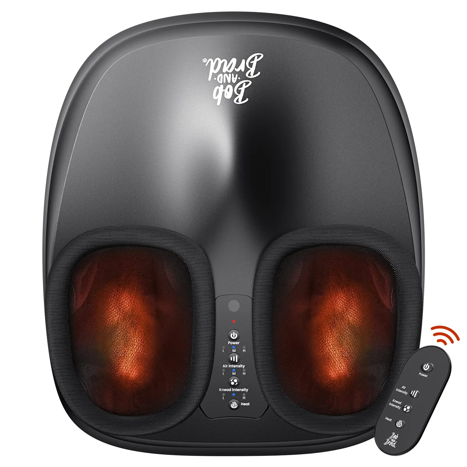 BOB AND BRAD Lite Foot Massager Machine with Heat Multi-Level Settings Remote Shiatsu Kneading for Tired Muscles & Plantar Fasciitis Relief - Best Gift for Comfort - Massaging Sock