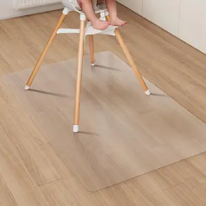 Clear Plastic Area Mat for Under High Chair, 3'x5' Large No Slip  Vinyl Floor Mat for , Anti-Spill Hard Floor Protector, Easy Clean Splat Mat