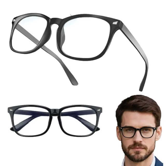 Face Slim Glasses For Men & Women Fashion Glasses Non Prescription Fake Glasses for Women Men Clear Lens Square