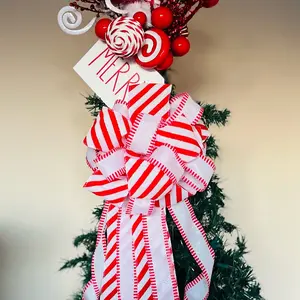 Peppermint Striped Tree Topper