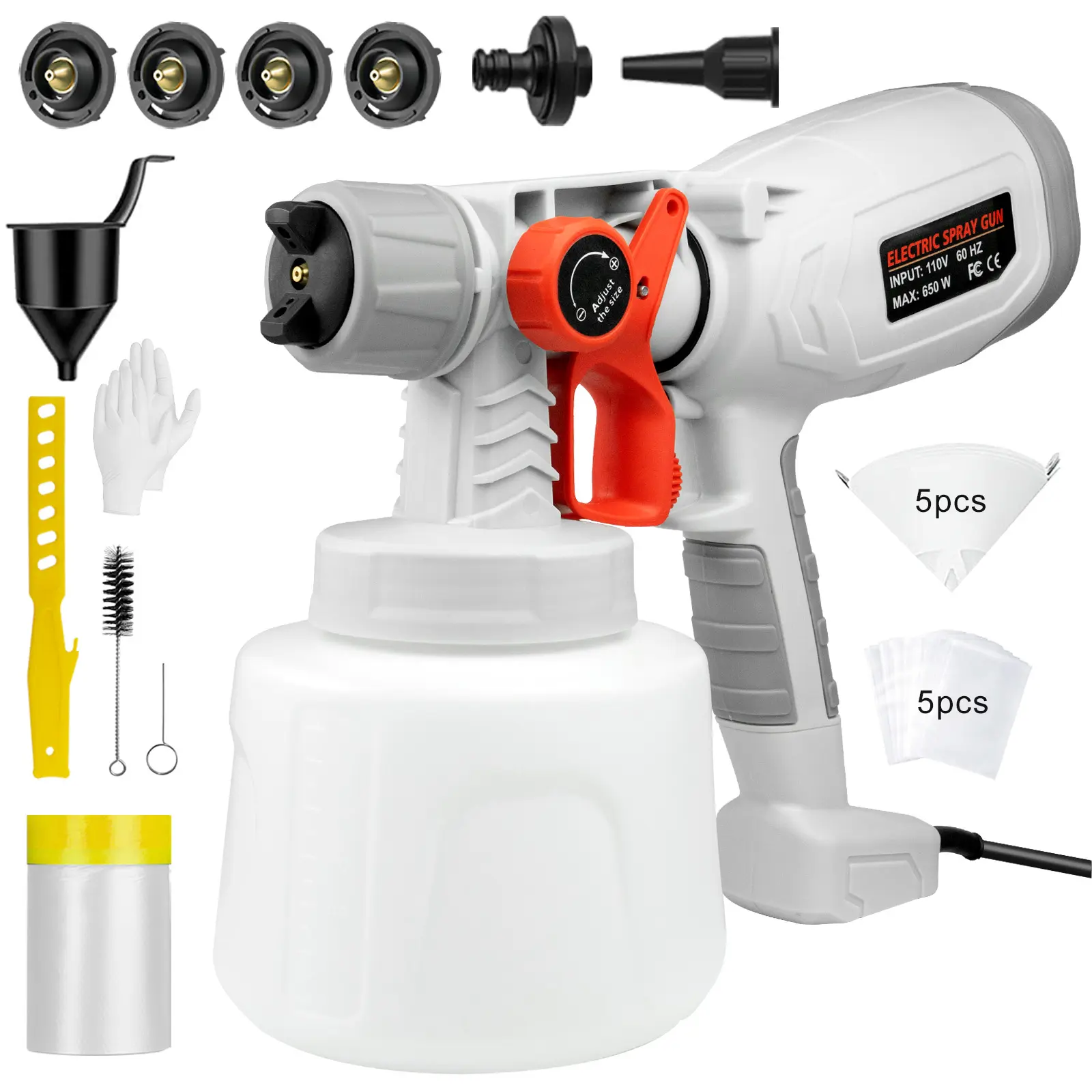 Electric spray gun, suitable for various scenarios such as walls, furniture, and painting.