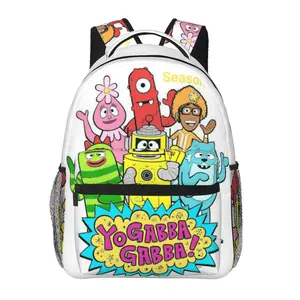 Large Capacity Yo gabba gabba Travel Backpack Laptop Yo gabba gabba toys Backpack Carry On Yo gabba gabba party supplies Backpack Cute Cartoon Casual Daypack Business Work Bag for Teens, Colleagues & Holiday Gifts